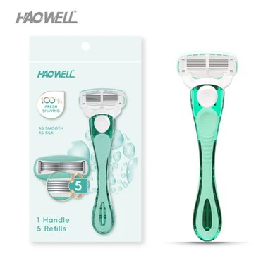 5개의 블레이드 시스템 면도기 라이트 고품질 여성 면도기